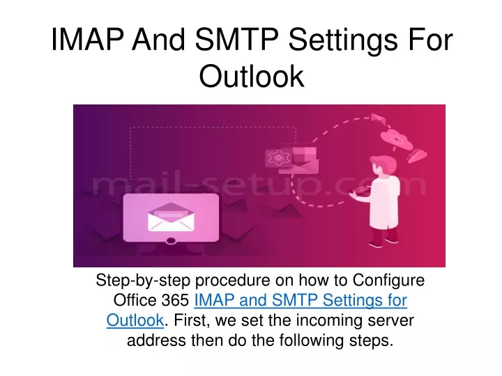 imap and smtp settings for outlook