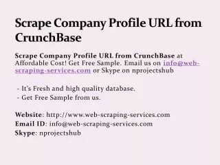 scrape company profile url from crunchbase