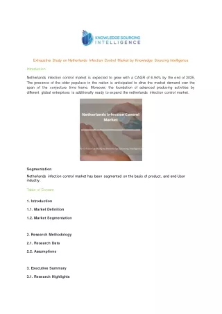 exhaustive study on netherlands infection control