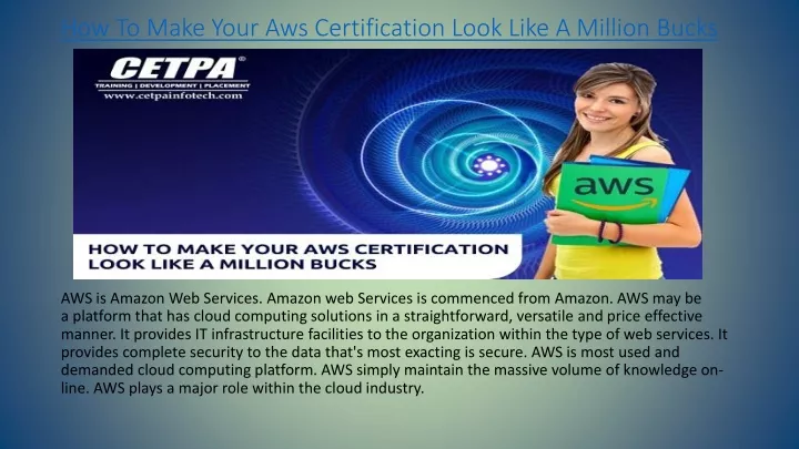 how to make your aws certification look like a million bucks