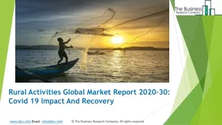 Rural Activities Market, Industry Trends, Revenue Growth, Key Players Till 2023