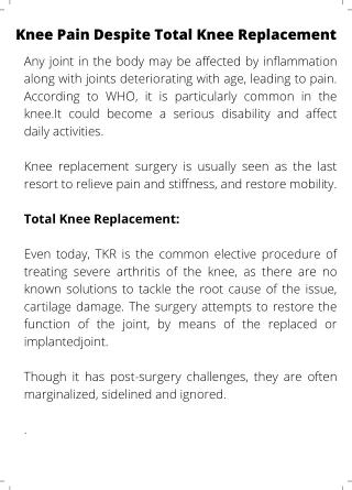 Knee Pain in Indore - Sahajtherapy