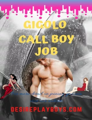 Callboy job: Tips to get a perfect life style with gigolo call boy