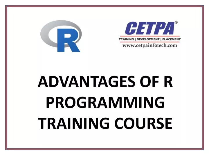 advantages of r programming training course