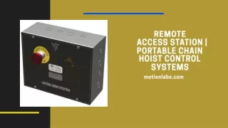 remote access station portable chain hoist