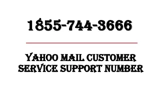 yahoo mail customer service support number