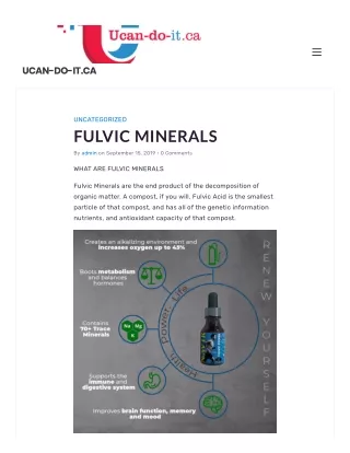 Fulvic Minerals
