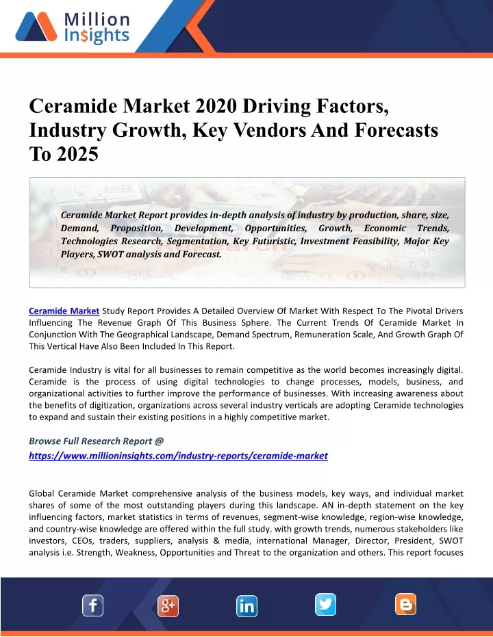 ceramide market 2020 driving factors industry