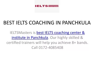 Best IELTS Coaching Center & Institute Panchkula | IELTS Masters MDC