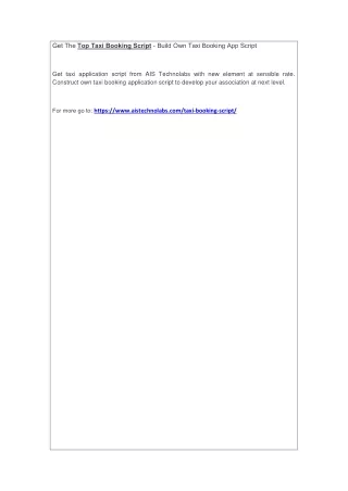 get the top taxi booking script build own taxi