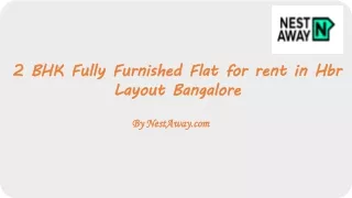 2 BHK Fully Furnished Flat for rent in Hbr Layout Bangalore