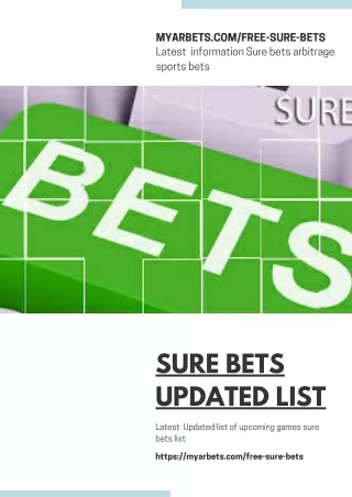 Sure bets updated list
