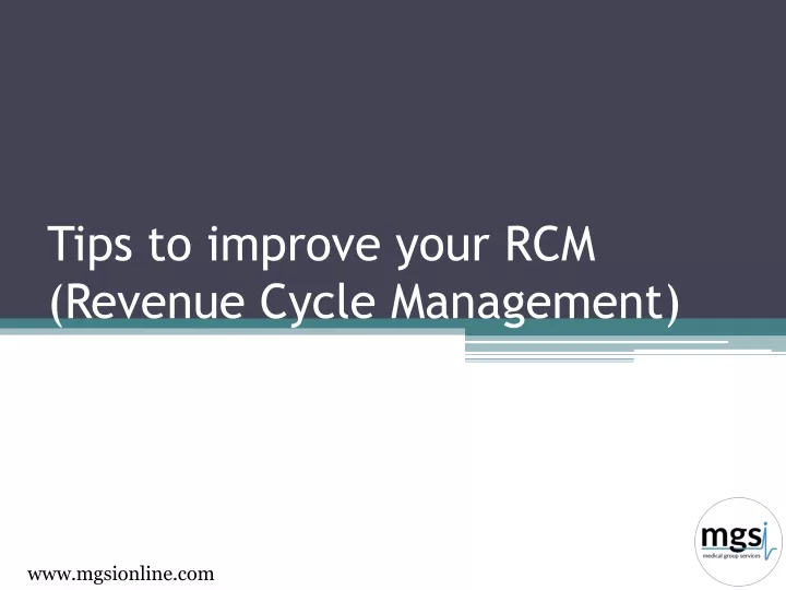 tips to improve your rcm revenue cycle management