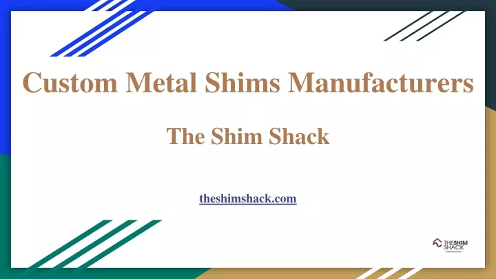 custom metal shims manufacturers