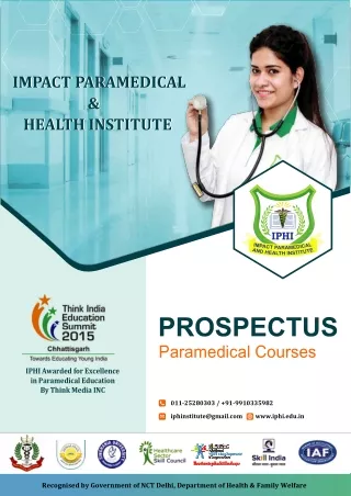 Prospectus of  Paramedical College in Delhi || IPHI