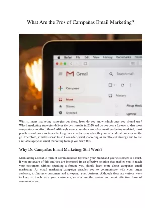 what are the pros of campa as email marketing