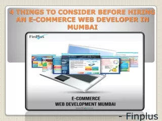 Professional  Ecommerce Web Development Company in Mumbai  - Finplus