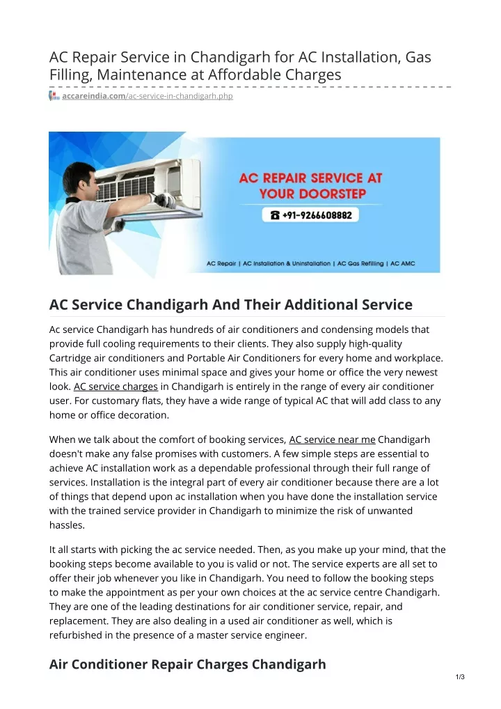 ac repair service in chandigarh
