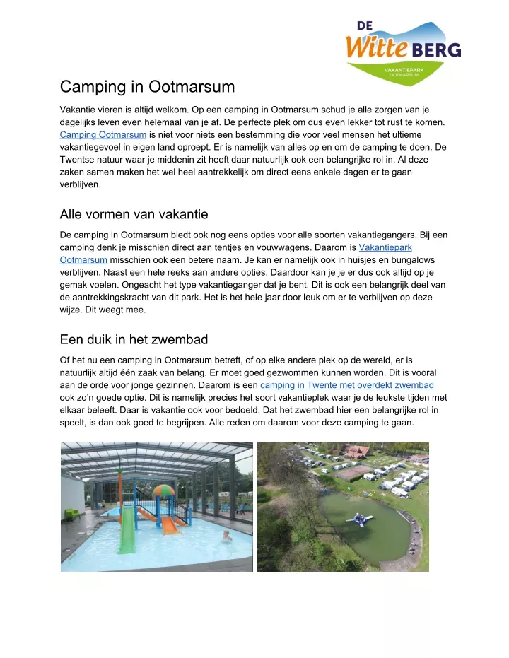 camping in ootmarsum