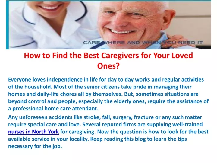 how to find the best caregivers for your loved ones