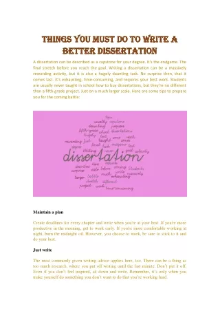 things you must do to write a things you must