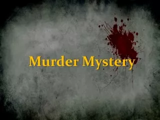 Murder Mystery : #1 Escape Room Game