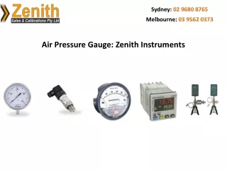 Air Pressure Gauge: Zenith Instruments