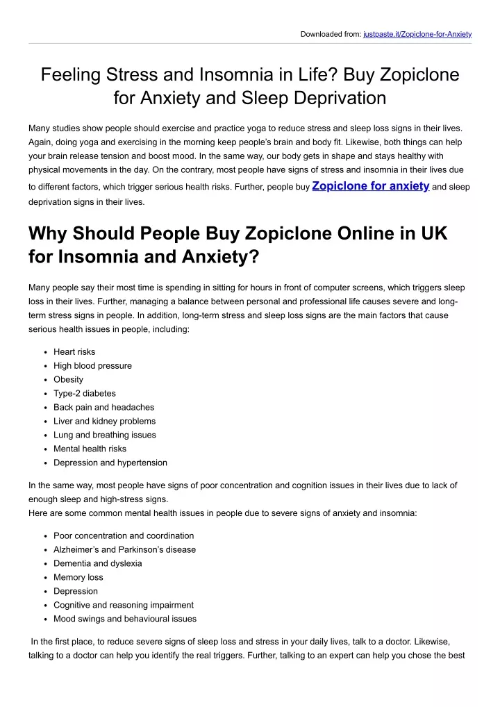 downloaded from justpaste it zopiclone for anxiety