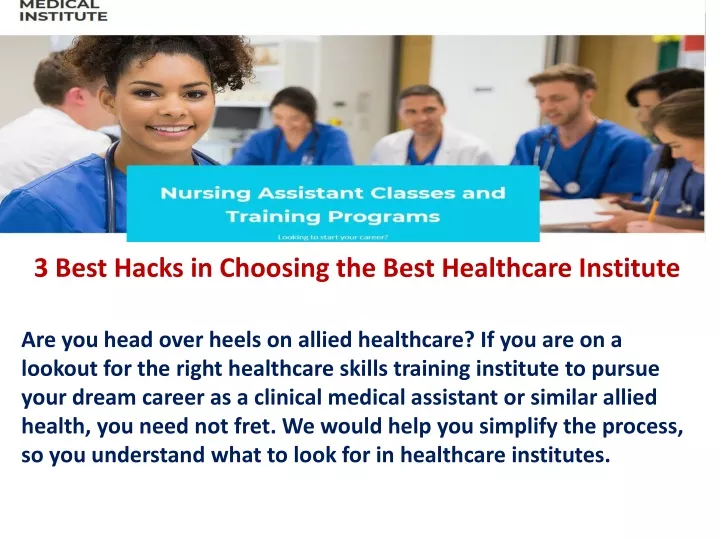 3 best hacks in choosing the best healthcare institute