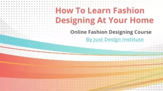 Online fashion design institute