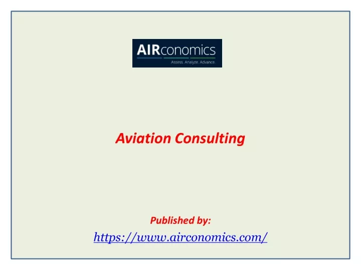 aviation consulting published by https www airconomics com