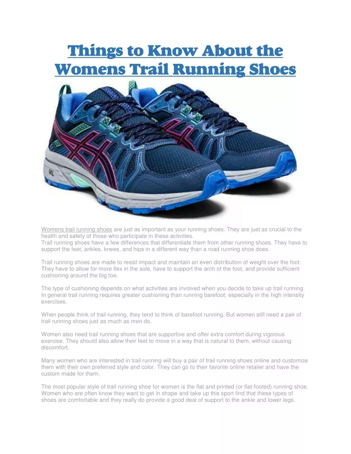things to know about the womens trail running