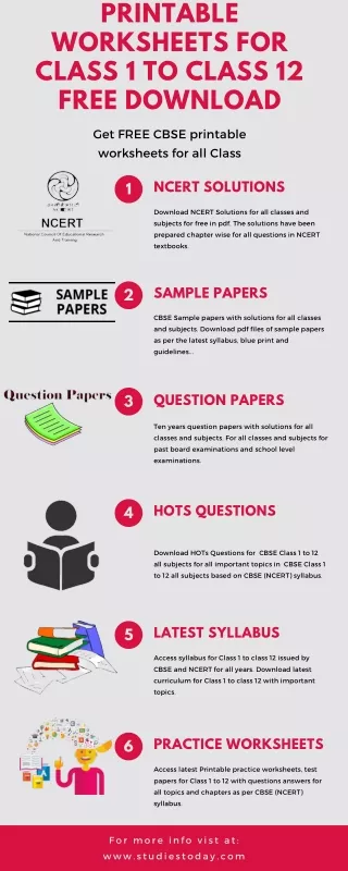 printable worksheets for class 1 to class 12 free