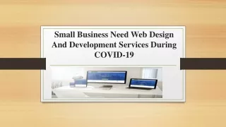 Small Business need web design and development services during COVID-19