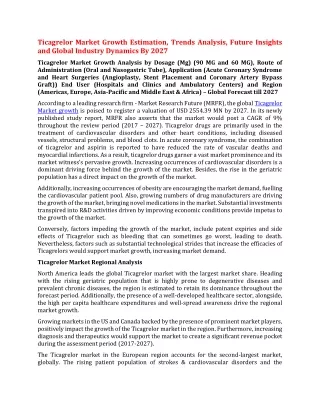 ticagrelor market growth estimation trends