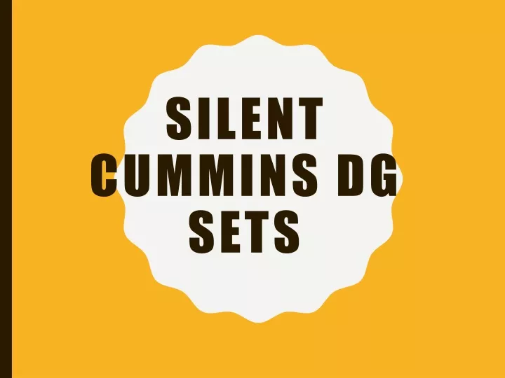 silent cummins dg sets