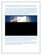 IT Consulting Services – Xcel Services Group - slide 1
