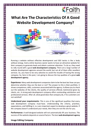 what are the characteristics of a good website