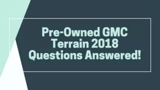 2018 GMC Terrain Used