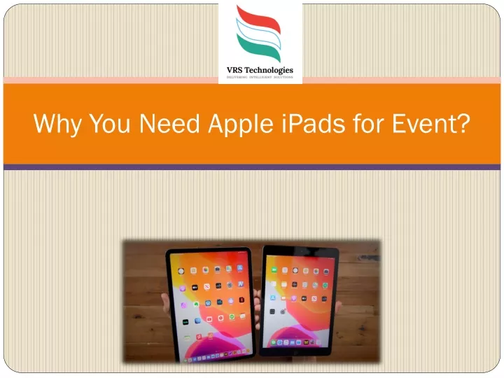 why you need apple ipads for event