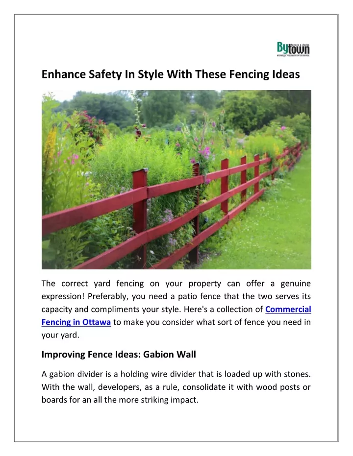 enhance safety in style with these fencing ideas