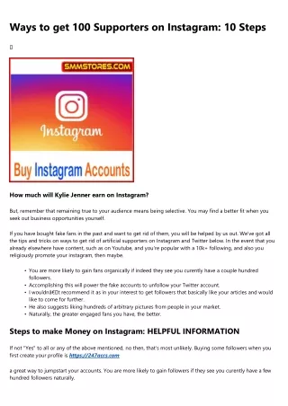 <h1>Methods to generate Cash on Instagram: three Ways to get started on These days</h1>