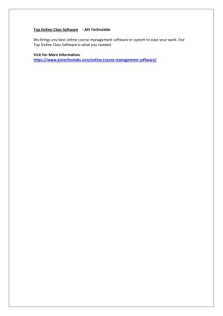 top online class software