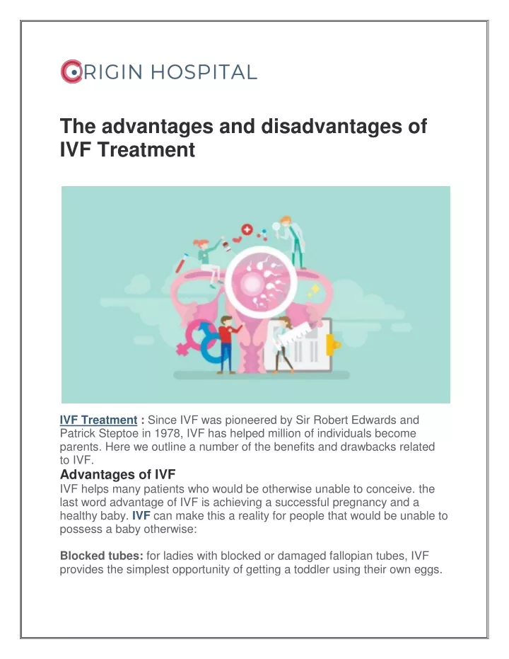 the advantages and disadvantages of ivf treatment