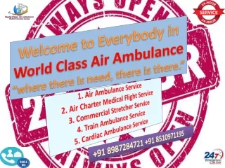 World Class Air Ambulance in Patna – Avail of Satisfied and Experienced Medical Service