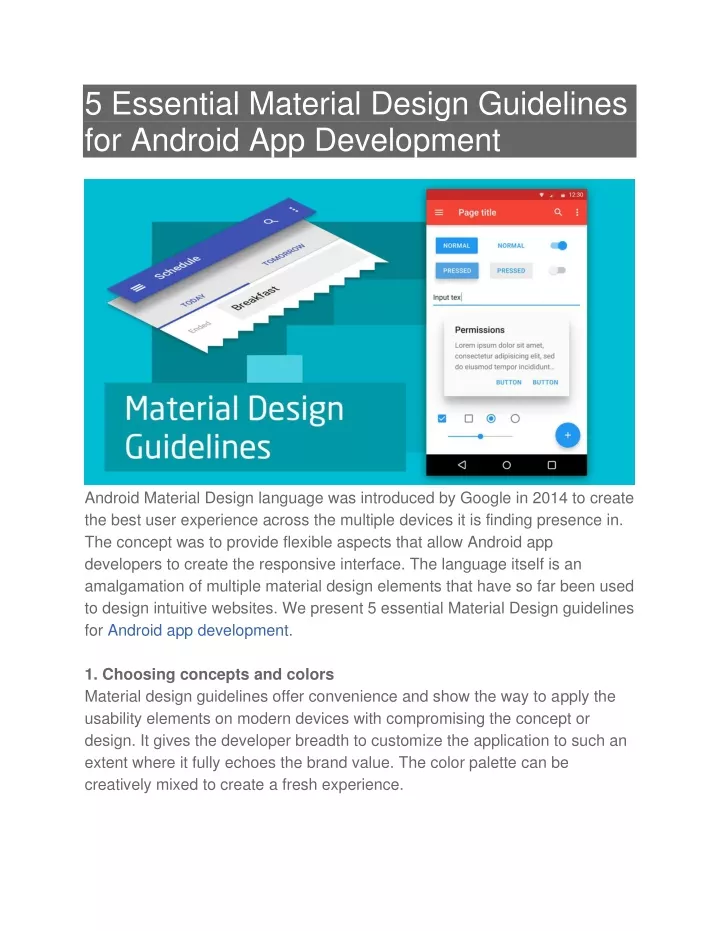 5 essential material design guidelines