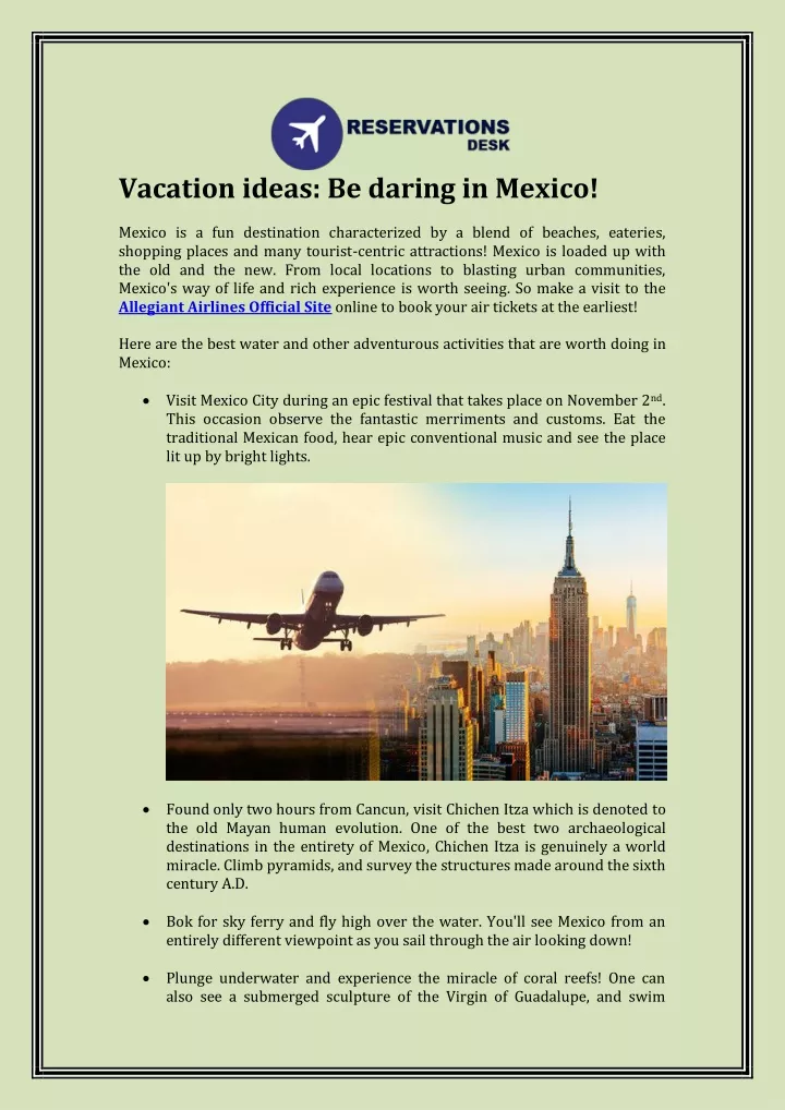 vacation ideas be daring in mexico mexico