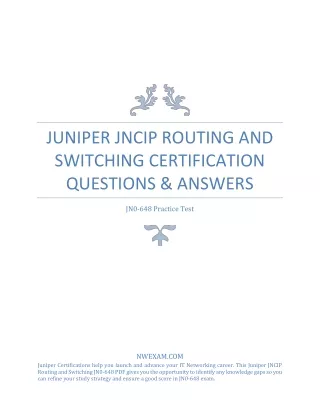 juniper jncip routing and switching certification