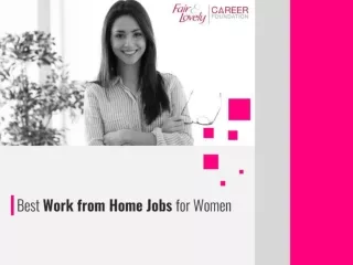 Best Work From Jobs for Women