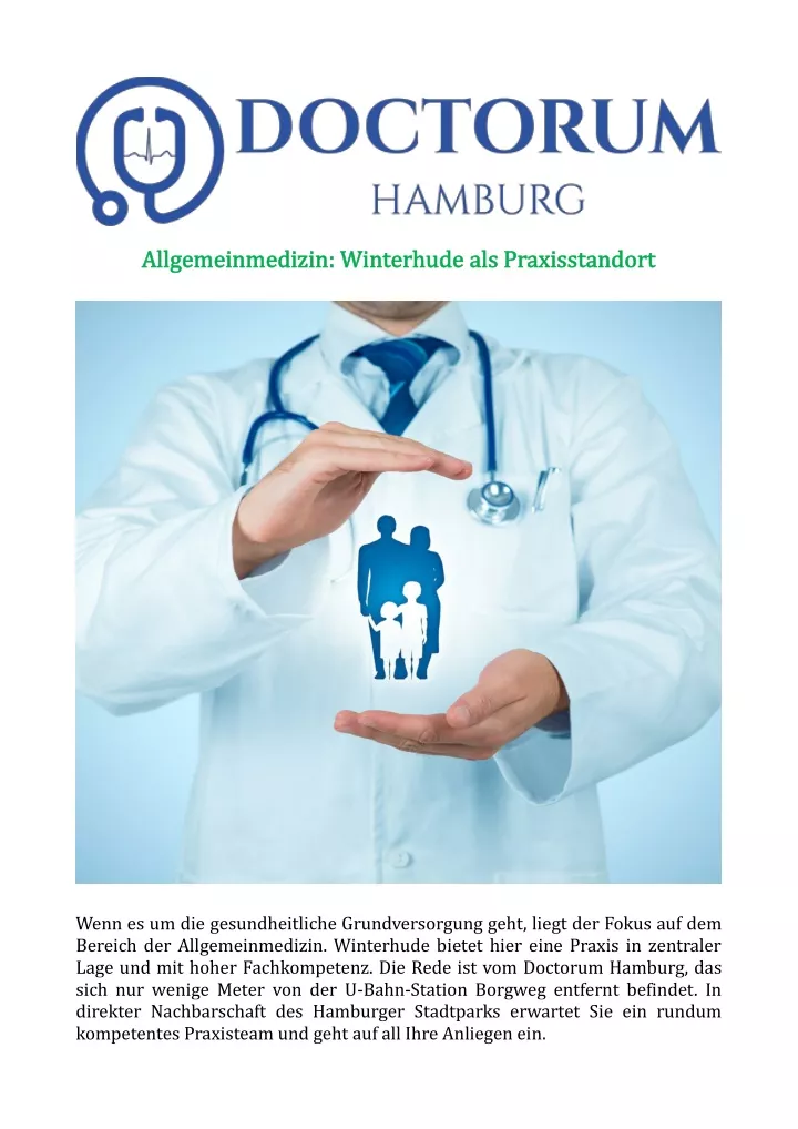 PPT - Allgemeinmedizin: Winterhude Als Praxisstandort PowerPoint ...